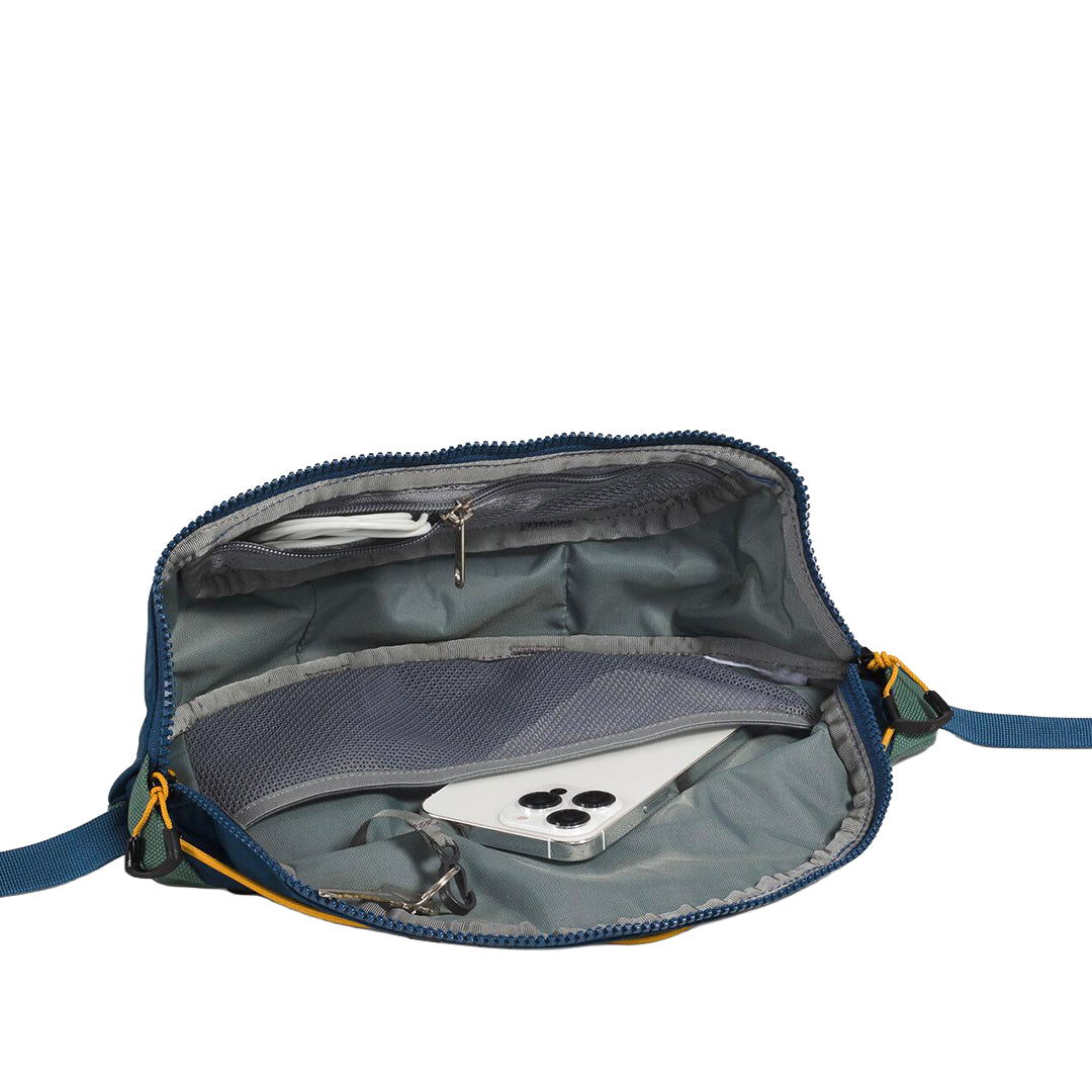 Canguro Terra Lumbar 3L unisex color azul y verde