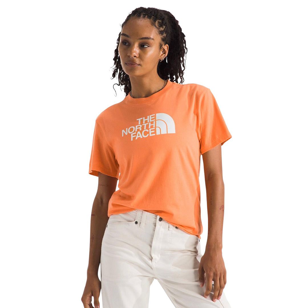 Camiseta S/S Half Dome Tee para mujer color anaranjado