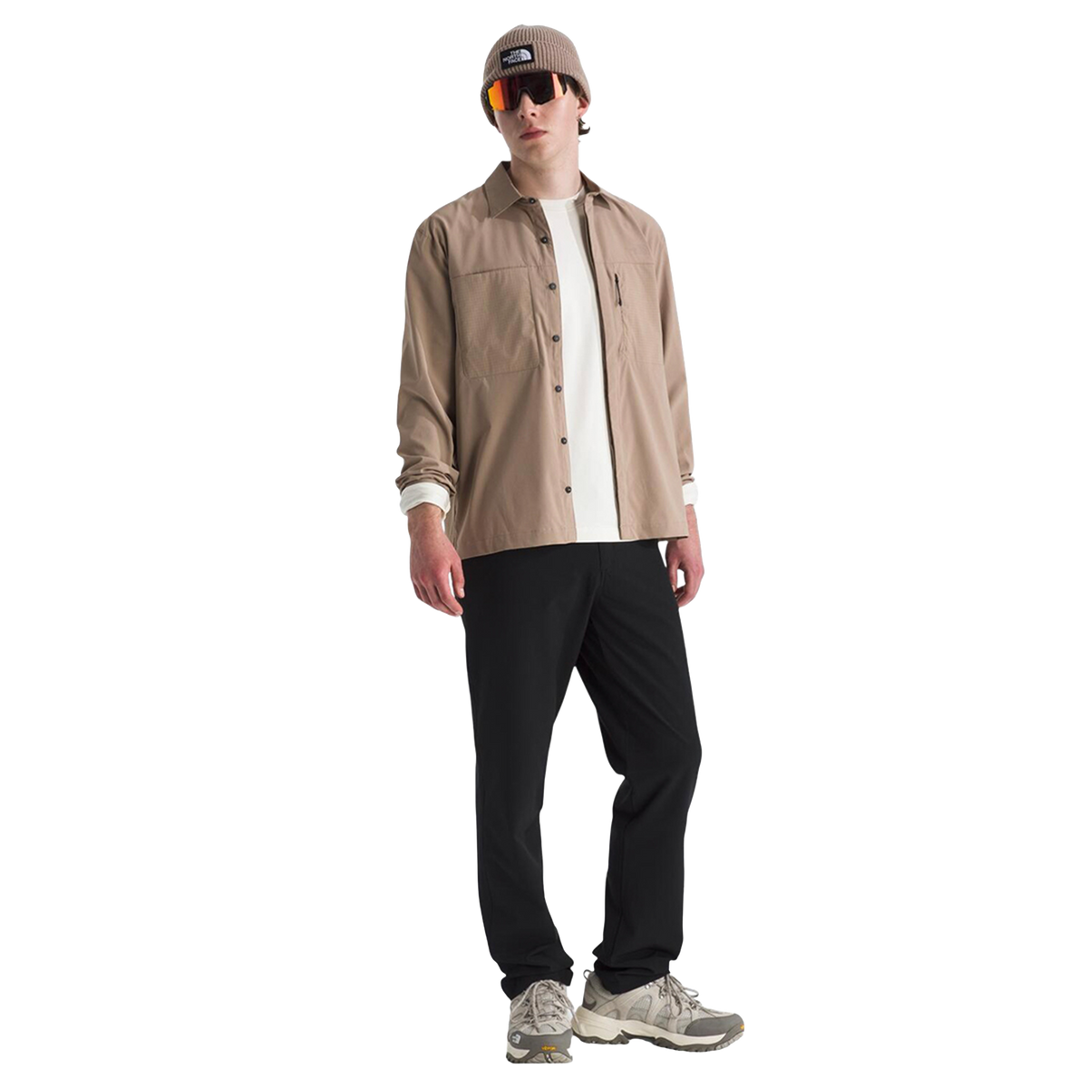 Camisa Lightrange Hike L/S para hombre color café