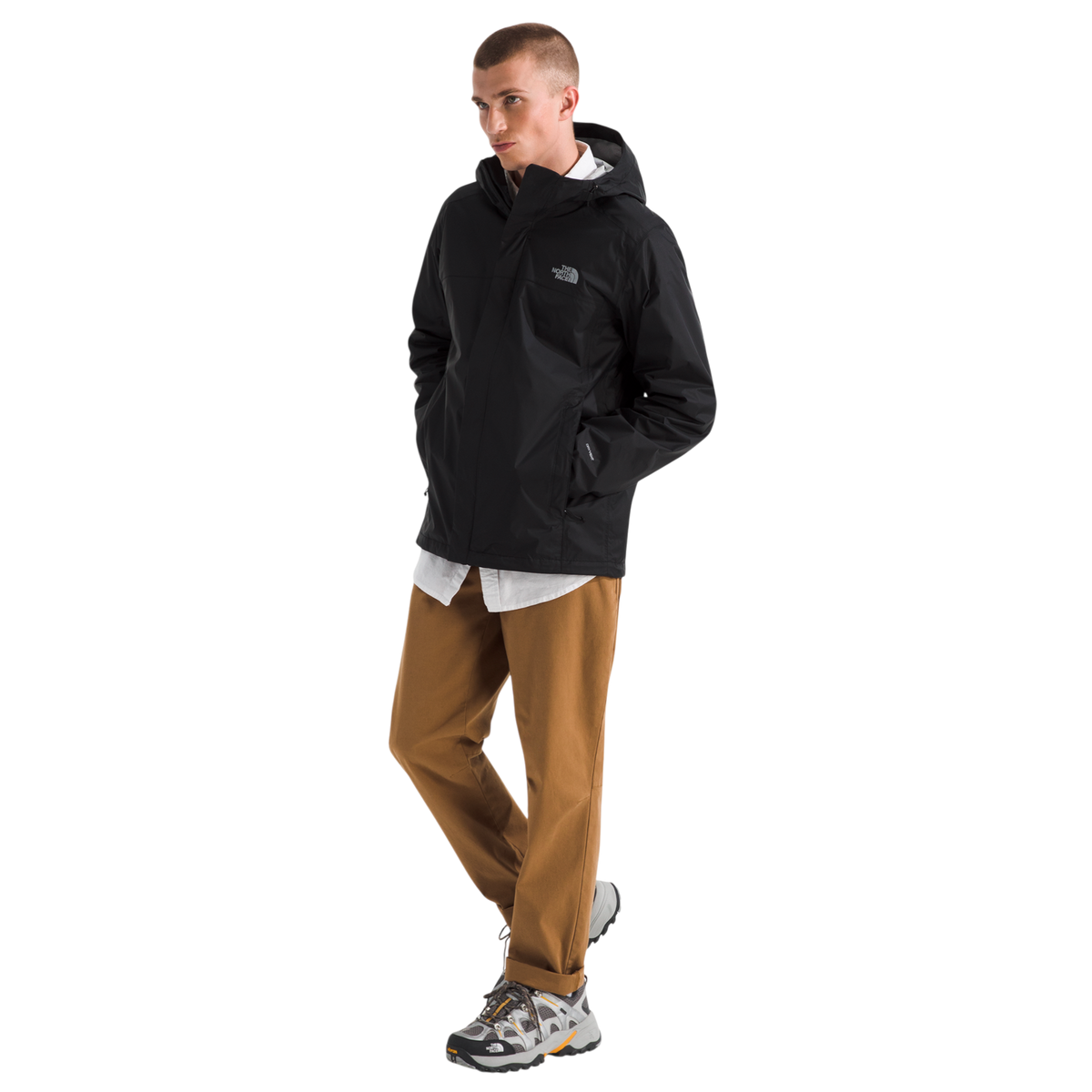 Chaqueta impermeable Venture 2 para hombre color negro