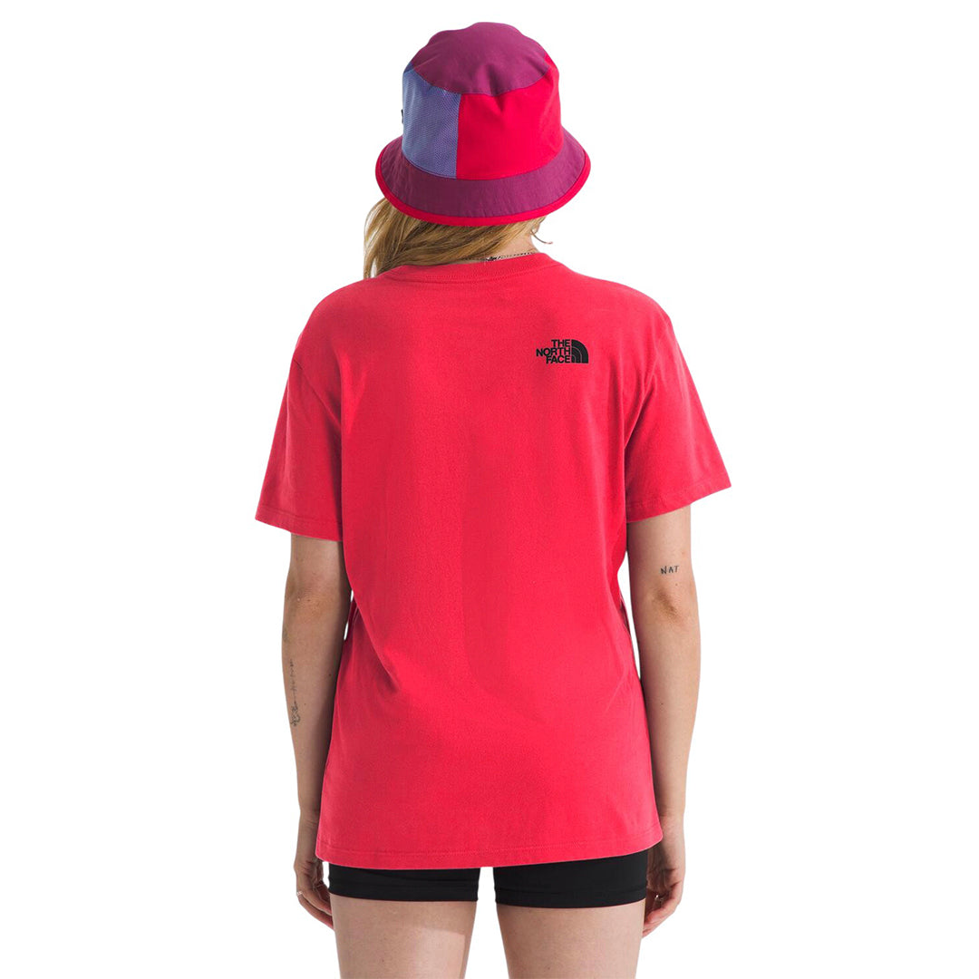 Camiseta Box Hdome Ss Tee para mujer color fucsia