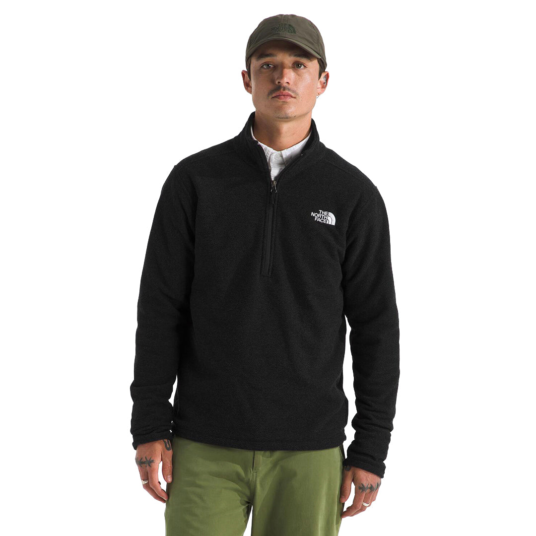 Sudadera Textured Cap Rock 1/4 para hombre color negro