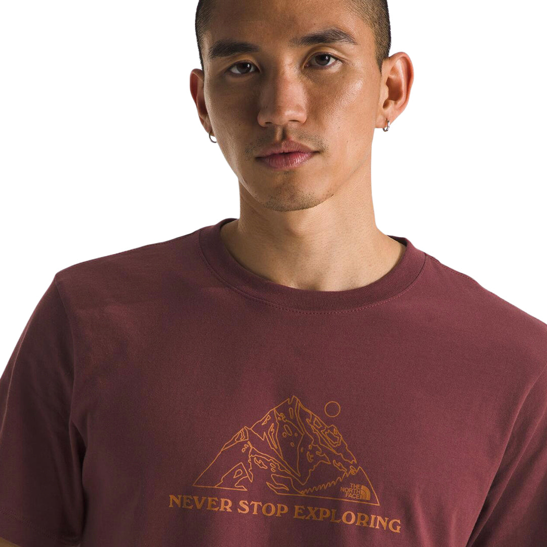 Camiseta Mtn para hombre color vino