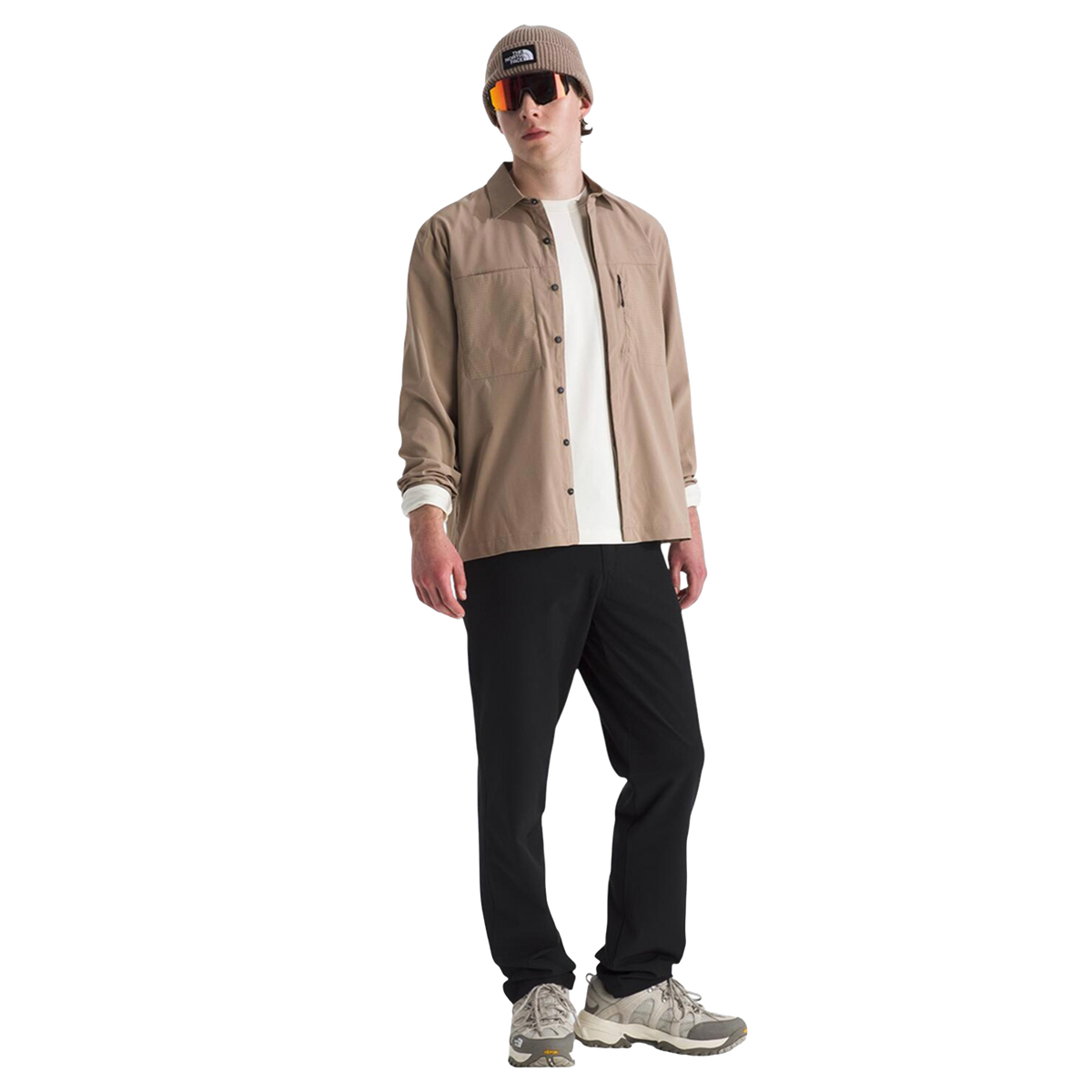 Camisa Lightrange Hike L/S para hombre color café