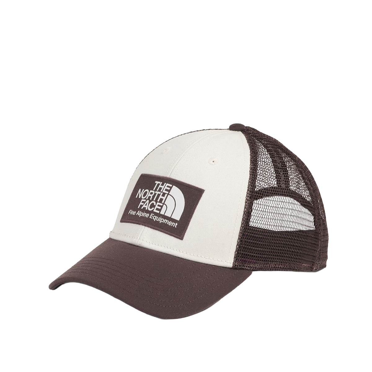 Gorra Mudder Trucker unisex color café y blanco