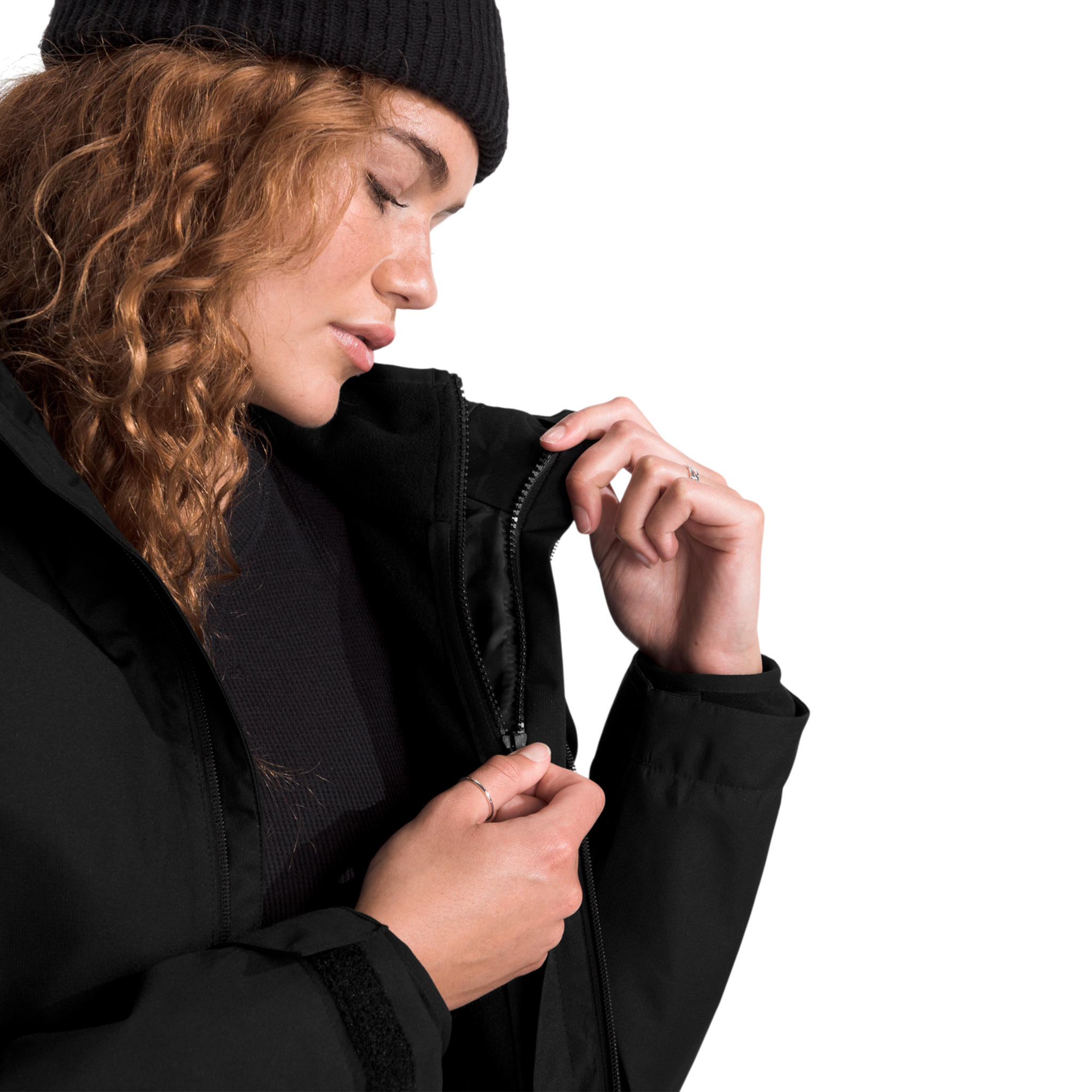 Chaqueta triclimate Quest para mujer color negro